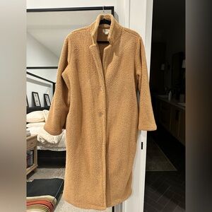 Cost Plus World Market Camel Teddy Long Coat